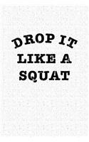 Drop It Like a Squat: A 6x9 Inch Matte Softcover Notebook Journal with 120 Blank Lined Pages and a Gym Workout Cover Slogan