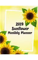 2019 Sunflower Monthly Planner