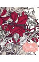 Notebook Dot-Grid: Wedding Valentine Beauty Flowers Cover: Notebook Dot-Grid: Notebook for Journaling, Doodling, Creative Writing, School Notes, and Capturing Ideas,12