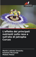 L'effetto dei principali nutrienti sulla resa e sull'olio di Jatropha Curcas