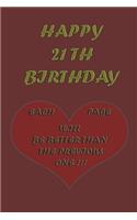 Happy 21th Birthday: Each page will be better than the previous one !!!