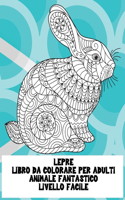 Libro da colorare per adulti - Livello facile - Animale fantastico - Lepre