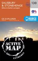 Salisbury and Stonehenge: (130 OS Explorer Active Map)
