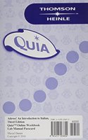 Adesso! An Introduction to Italian, 3e Quia Online Workbook / Lab Manual Passcard