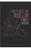 They See Me Rolling´They Hatin´: A5 Notizbuch und Skizzenbuch für BJJ Brazilian Jiu-Jitsu Kampfsportler Submission I ca. A5 (6x9 inch.) I Geschenk I 120 Seiten I Dotted I Dot Grid I