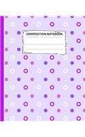 Composition Notebook: Pink Dots Bubbles Notebook Wide Ruled Paper - Blank Lined Subject Workbook For Kids, Teens, Students, Girl, Teachers To School, Home, College