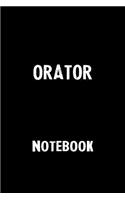 Orator Notebook: Blank Lined Notebook Journal Gift Idea