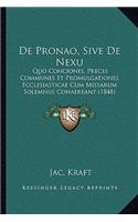 De Pronao, Sive De Nexu