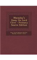 Macaulay's Essay on Lord Clive