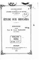 Étude sur Beccaria, discours