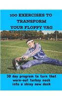 100 Exercises To Transform Your Floppy Vag, Fake Book Cover For Women, 90 Page Blank Lined Notebook