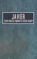 JAVIER 2020 Week/Month View Diary
