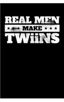 Real Men Make Twiins: Weekly School Planner - 6"x9" - 120 pages - Sections to record Notes, Homework, to-do list, Monday through Friday columns - Matte Cover School Timet