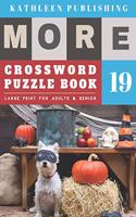 Crosswords Large Print: crosswords for the elderly - More Full Page Crosswords to Challenge Your Brain (Find a Word for Adults & Seniors) - halloween pumpkin design(19 Crossword Books Quick)