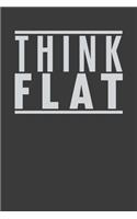think flat: A5 Dodgrid (gepunktet) - Agenda Journal - Perfekt zum Schreiben und Zeichnen - Erde ist eine Scheibe