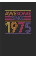 Awesome Since 1975: Graph Paper Notebook / Journal (6" X 9" - 5 Squares per inch - 120 Pages) - Birthday Gift Idea