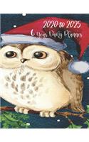 6 Year Daily Planner 2020 To 2025: Daily Weekly Monthly Yearly Agenda Calendar Notebook January To December Blank Template Fill In Notepad - Cute Owl Cover(1 Personal Calendar Journal)