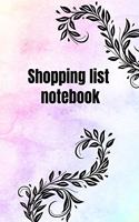 Shopping List Notebook: Organizational Log Book, Planner