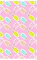 Bullet Journal: Popsicles Ice Pops Pink Notebook, Dotted Grid, (5.5 x 8.5)