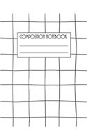 Composition Notebook: Large Composition NoteBook with Cute Grid Lines Pattern on the Cover; Journal; Back to School; Wide Ruled Blank Lined for Students, Kids, Grade Scho