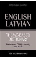 Theme-based dictionary British English - Latvian - 3000 words