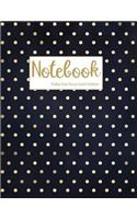 Notebook Polka Dot Navy Gold Edition