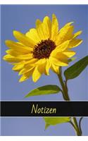 Notizen: Sonnenblume Notizbuch - Für Meine Gedanken: Das Besondere Einschreibbuch Tagebuch - Notebook - Skizzen - Blankobuch