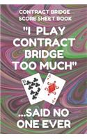 Contract Bridge Score Sheet Book