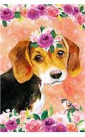 Journal Notebook For Dog Lovers Beagle Puppy In Flowers 5: 162 Lined and Numbered Pages With Index For Journaling, Writing, Planning and Doodling, For Women, Men, Kids, 160 Pages, Easy To Carry Size.(20 Handy Lined Journal)