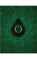Monogram "O" Sketchbook: Blank Art Pad Notebook Journal(15 Monogram Chartreuse 150 Sketch)