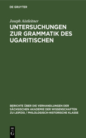 Untersuchungen Zur Grammatik Des Ugaritischen