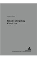 Lyrik in Koenigsberg- 1749-1799