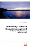 Community Control in Resource Management