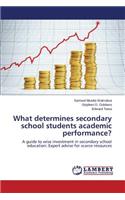 What Determines Secondary School Students Academic Performance?