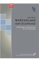 Wertanlage Statt Geldanlage