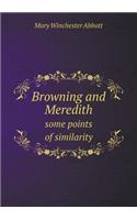 Browning and Meredith Some Points of Similarity