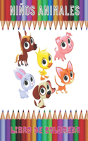 Niños Animales - Libro de Colorear