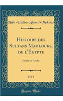 Histoire Des Sultans Mamlouks, de l'Ã?gypte, Vol. 1: Ã?crite En Arabe (Classic Reprint)