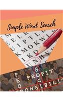 Simple Word Search: Crossword Puzzles And Word Search For Adults, Easy-to-see Full Page Seek and Circle Word Searches to Challenge Your Brain.