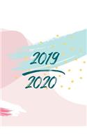 2019-2020 Dated Academic Planner: Memphis Pastel Abstract(2 Vertical Planners)