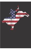 Notebook: Bull Rider Patriotic Bull Rider Vintage Rodeo Shirt Dot Grid 6x9 120 Pages