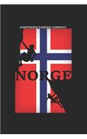 Wikstroem - Notes: Norwegen Berge Bergsteigen - Notizbuch 15,24 x 22,86 unliniert