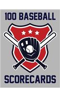 100 Baseball Scorecards: 100 Scorecards For Baseball Games