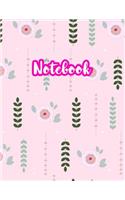 Notebook: Cute Blank Lined Journal Large 8.5 x 11 Matte Cover Design with Ruled White Paper Interior (Perfect for School Notes, Girls and Boys Diary, Kids Wri