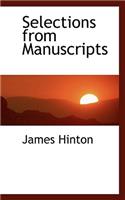Selections from Manuscripts