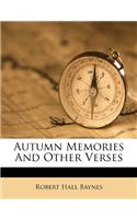 Autumn Memories and Other Verses