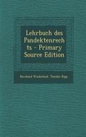 Lehrbuch Des Pandektenrechts