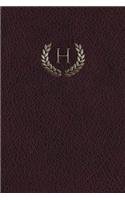 Monogram "h" Meeting Notebook: (8 Monogram Maroon 150 Meeting)