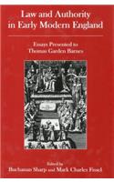 Law And Authority in Early Modern England