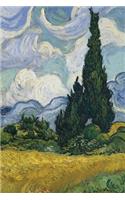 Vincent van Gogh's Wheat Field with Cypresses Field Journal Notebook, 50 pages/25 sheets, 4x6